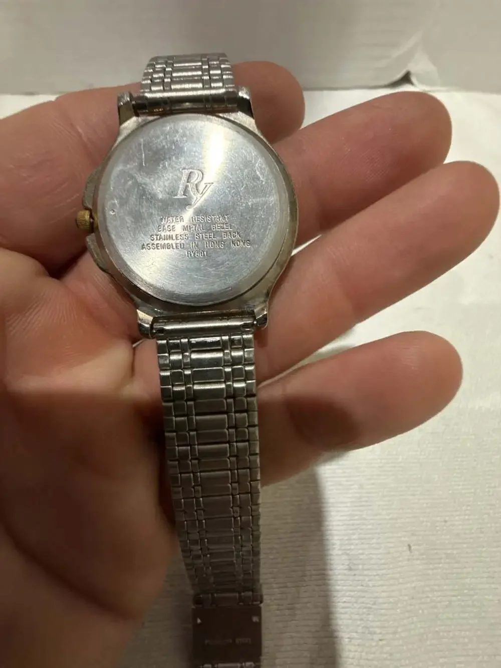 Rayard Quartz Two-Tone Stainless Steel Wrist Watch with Black Dial